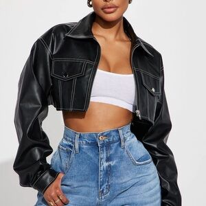 Fashion Nova Leather Jacket - Small